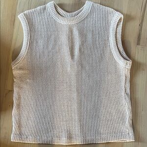 Massimo Dutti Sleeveless Knit Top - Beige